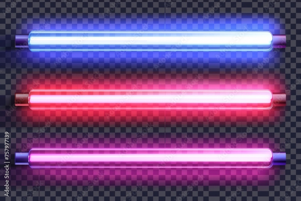 Led Tubes Graphics This is an isolated neon led lamp tube line with a blue glow modern on ...