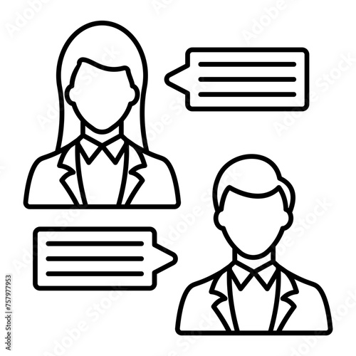 Exchange of Perspectives concept, Issues and interest Identification between team player vector design, self improvement workplace Symbol, business motivation Sign, Enterprise impetus illustration