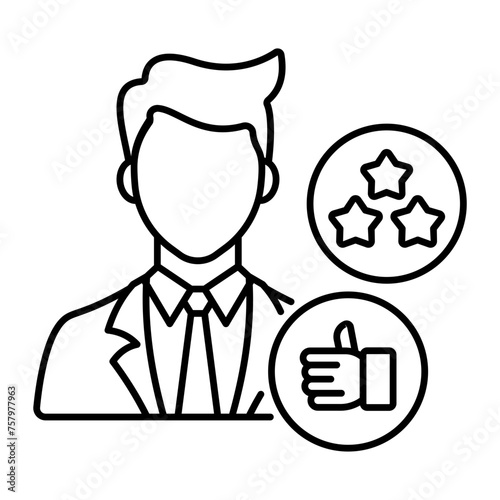pacesetters concept, extraordinary and brilliant employee of the company vector outline design, Boosting productivity abilities Symbol, business motivation Sign, Enterprise impetus stock illustration