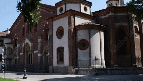 Basilica of Sant Eustorgio is a church in Milan photo