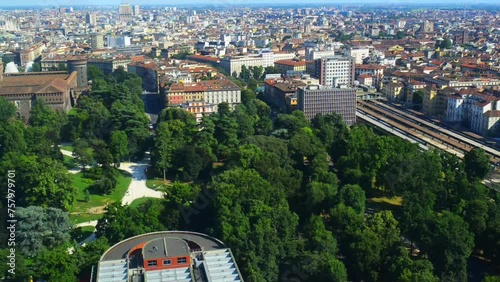 Italy, Milan aerial view photo
