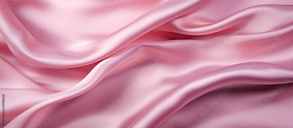 Obraz premium Elegant Pink Silk Fabric with Luxurious Smooth Texture for Fashion, Design, and Glamorous Projects