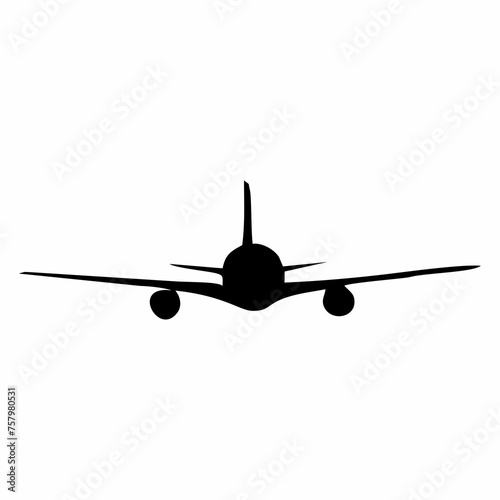 illustration or silhouette of an airplane
