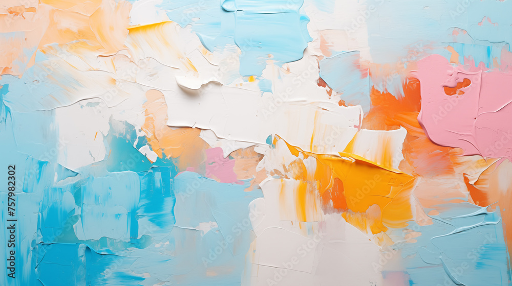 Fototapeta premium Colorful multicolored art painting texture. Abstract painting with vibrant colors