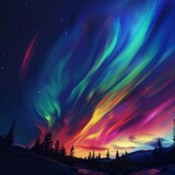 colorful lights in the sky