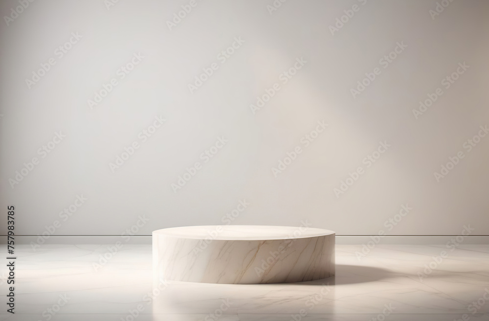 Round Podium for Cosmetic, Soap, Items Presentation. Abstract Minimal Geometric Pedestal. Cylinder One Form, Soft Shadow. Scene to Show Product, Object. Showcase, Display Case. Stand. Gray Backdrop Round Podium for Cosmetic, Soap, Items Presentation. Abstract Minimal Geometric Pedestal. Cylinder One Form, Soft Shadow. Scene to Show Product, Object. Showcase, Display Case. Stand. Gray Backdrop