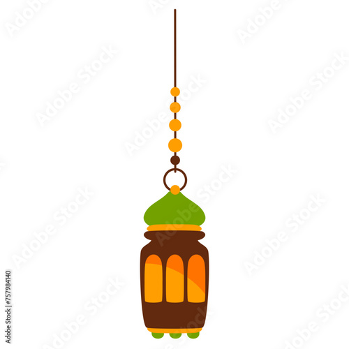 Islamic Hanging Lantern Vector 