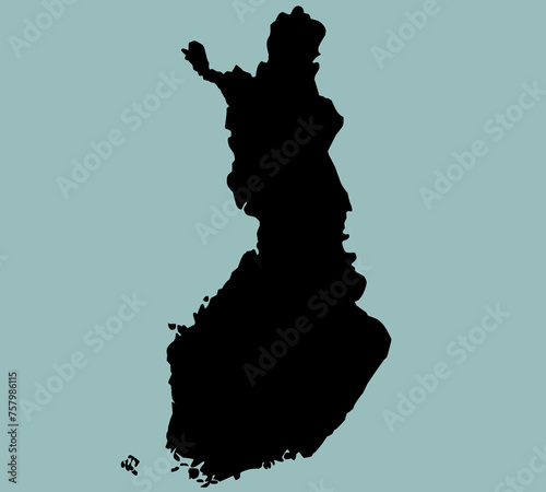 finland map silhouette