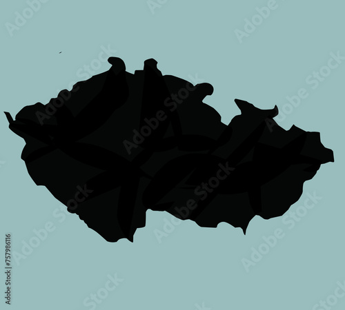Czech map silhouette