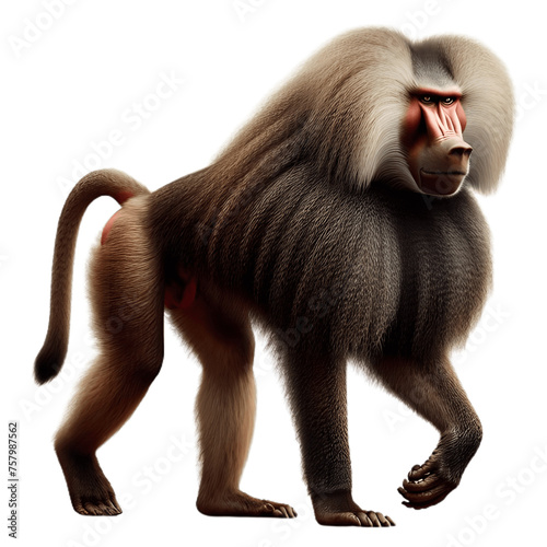 Majestic Baboon PNG: Lifelike Primate Image Perfect for Design Projects - Baboon PNG, Monkey PNG Image - Baboon Transperent Background
 photo