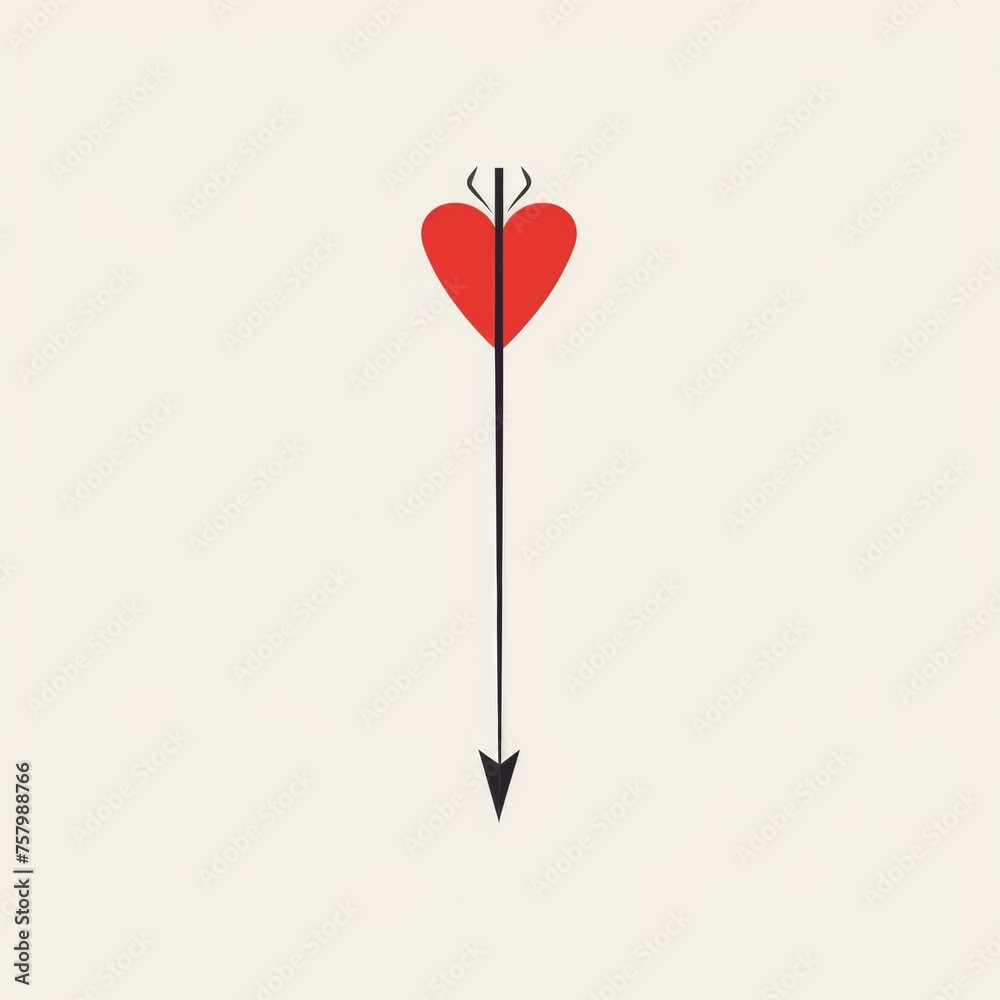 Cupid’s arrow with heart symbolize love Cupid’s arrow with heart symbolize love