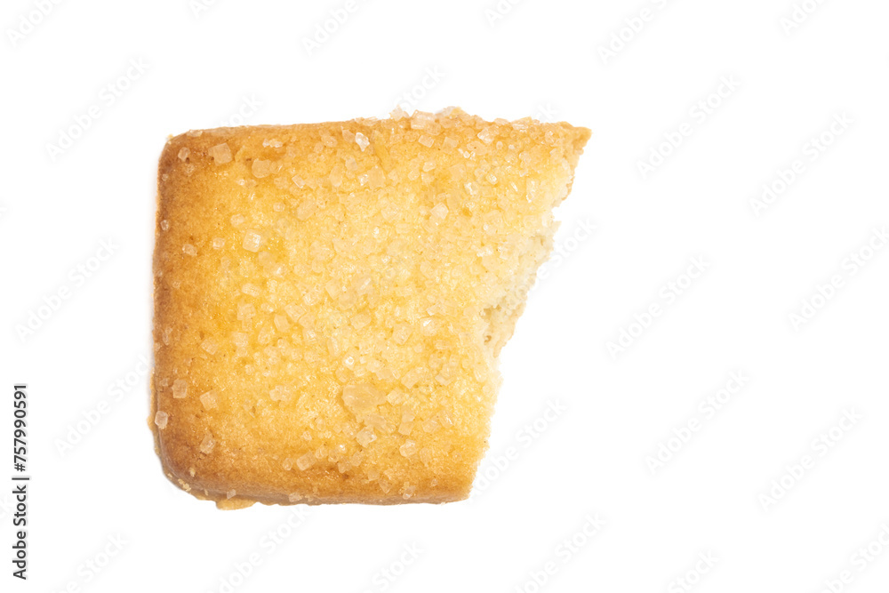 Broken of danish butter cookies the finnish bread cookie top view isolated on white background clipping path Broken of danish butter cookies the finnish bread cookie top view isolated on white background clipping path