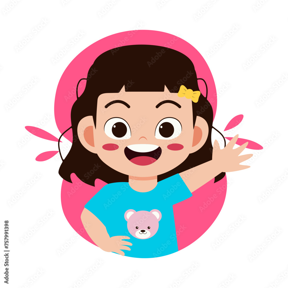 cute little children smiling. Vector cartoon boy and girl on white background cute little children smiling. Vector cartoon boy and girl on white background