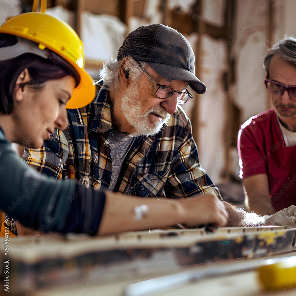 Artistic Depiction of People Working in a House generative ai Artistic Depiction of People Working in a House generative ai