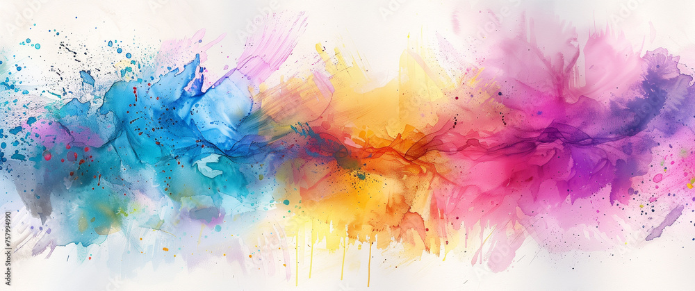 illustration of abstract colorful watercolor background
