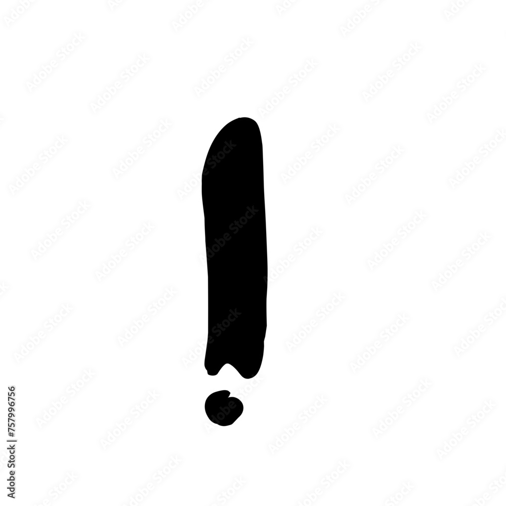 hand drawn exclamation mark silhouette hand drawn exclamation mark silhouette