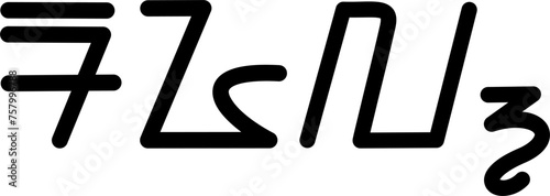  Illustration vector graphic of the name Raul, sundanese script, unique font. Great for printing on your personal items