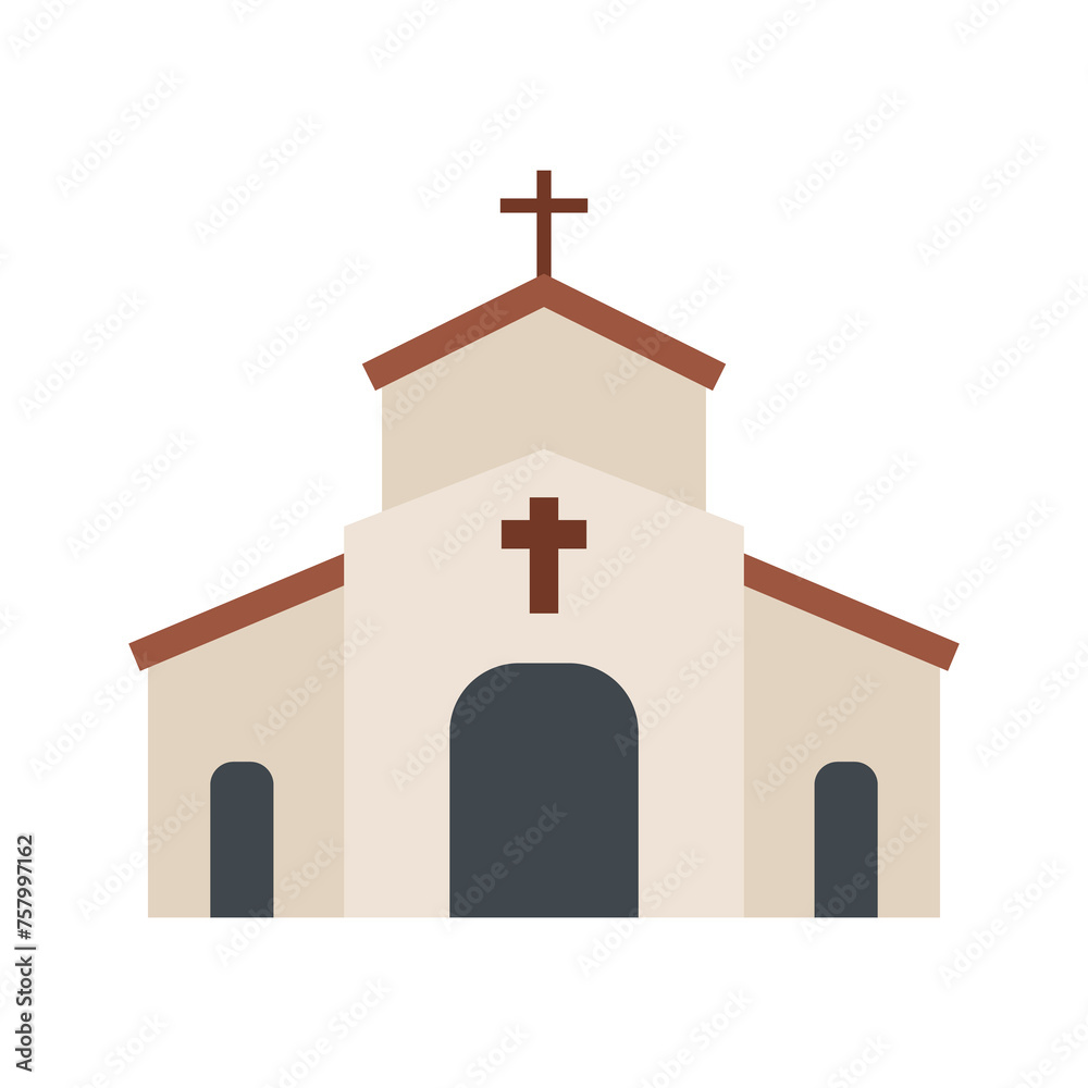 cristian or catholic church chapel icon