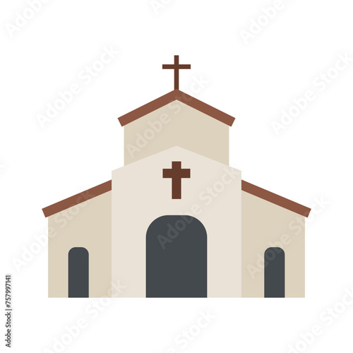 cristian or catholic church chapel icon