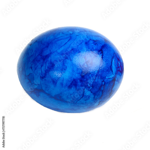 Blue easter egg colored on transparent background © MichaelJBerlin