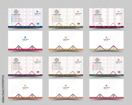 Double sided business card design, Unique business card design, Color variation business card design, Business card use for business and personal, Modern business card design, Visiting card.