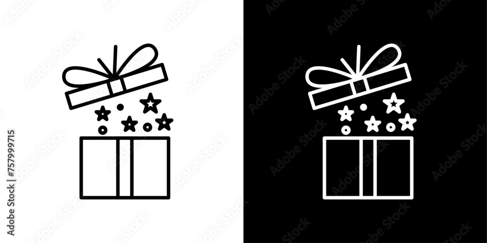 Array of Opened Gift Box Icons. Vector Art for Surprising Gift Reveals.