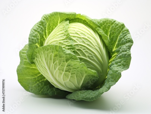 a head of cabbage with leaves