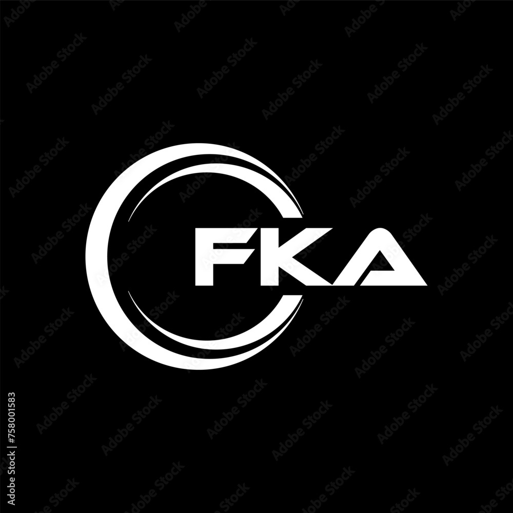 FKA letter logo design with black background in illustrator, cube logo, vector logo, modern alphabet font overlap style. calligraphy designs for logo, Poster, Invitation, etc. FKA letter logo design with black background in illustrator, cube logo, vector logo, modern alphabet font overlap style. calligraphy designs for logo, Poster, Invitation, etc.