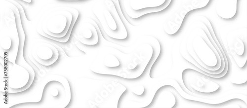 3d render, abstract white paper background. Paper cut vector art background banner texture. multi layer cutout geometric pattern on vector, Abstract soft white background with waves.