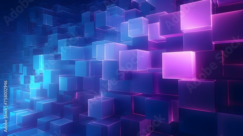 3d rendering of purple and blue abstract geometric background. Scene for advertising  technology  showcase  banner  game  sport  cosmetic  business  metaverse. Sci-Fi Illustration. Product display