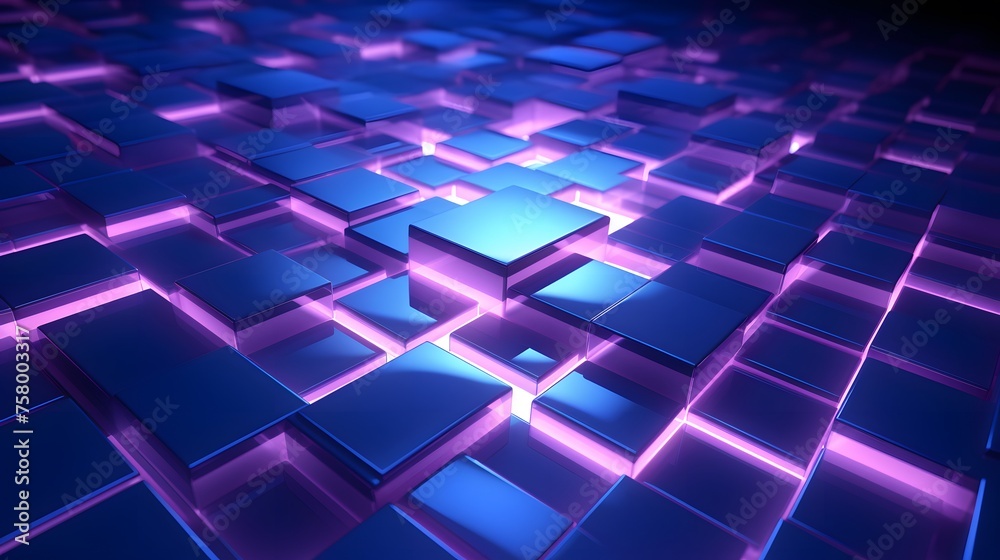 3d rendering of purple and blue abstract geometric background. Scene for advertising, technology, showcase, banner, game, sport, cosmetic, business, metaverse. Sci-Fi Illustration. Product display 3d rendering of purple and blue abstract geometric background. Scene for advertising, technology, showcase, banner, game, sport, cosmetic, business, metaverse. Sci-Fi Illustration. Product display