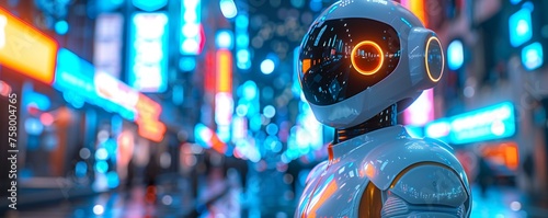 Robot futuristic attire photo