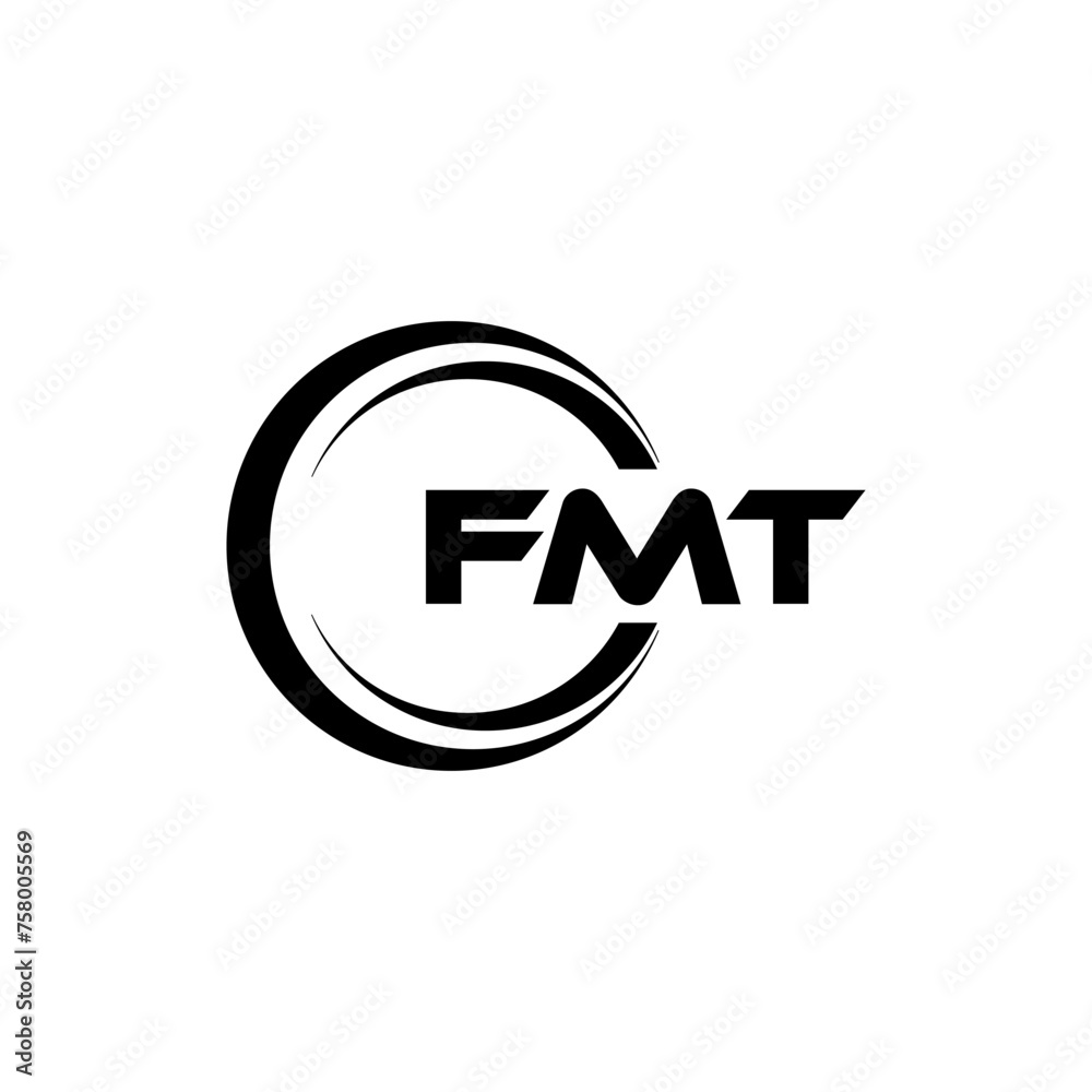 FMT letter logo design in illustration. Vector logo, calligraphy ...