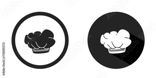 Chef hat logo. Chef hat icon vector design black color. Stock vector. photo