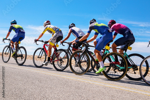 bikes bikers race uphill on the mountain athletets ioannina greece