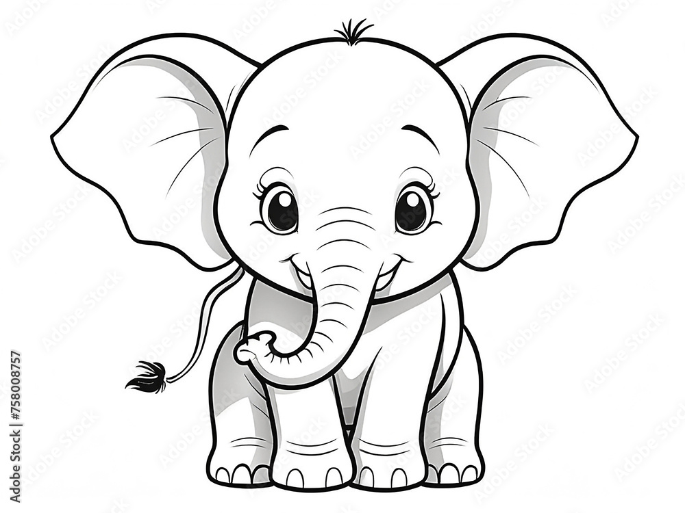 Obraz premium White background A calf