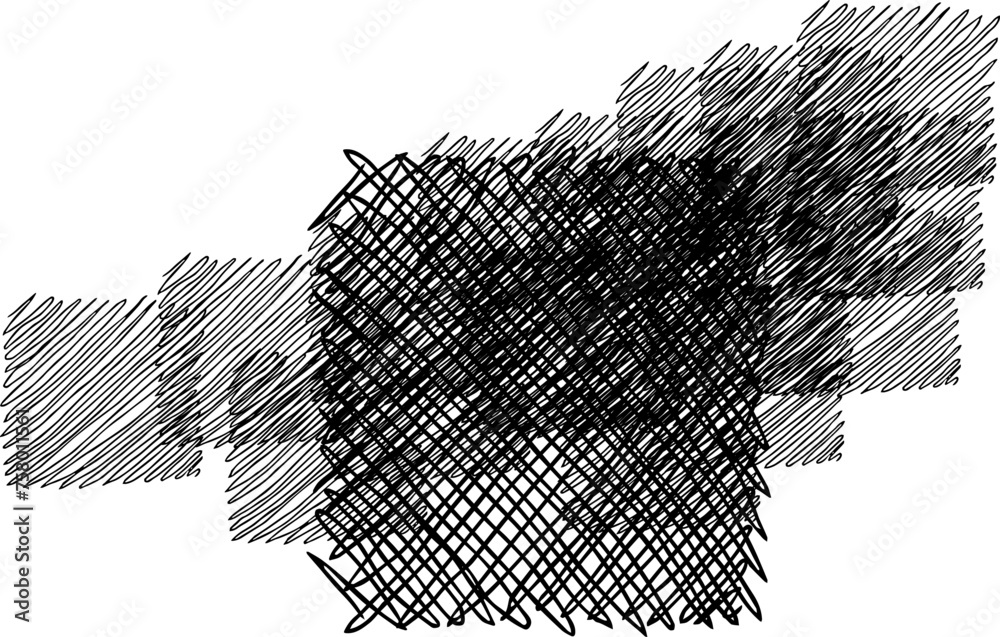 Vektor Design Element handgezeichnet - Gekritzelte Linien und Texturen Muster - Hintergrund