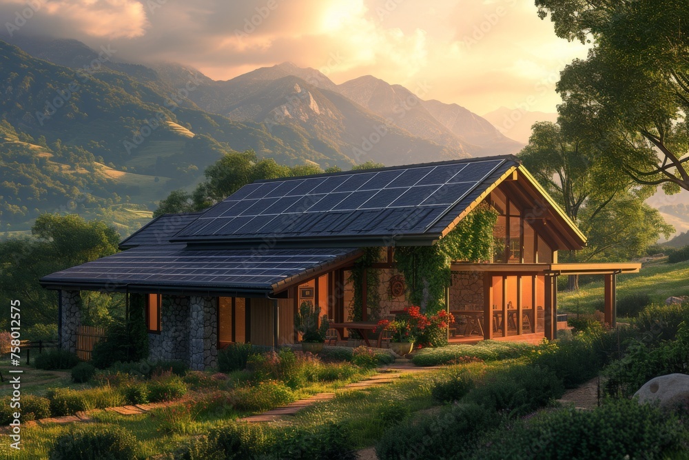 A sustainable farmhouse exterior A sustainable farmhouse exterior