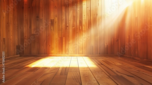Sunlit Wooden Interior