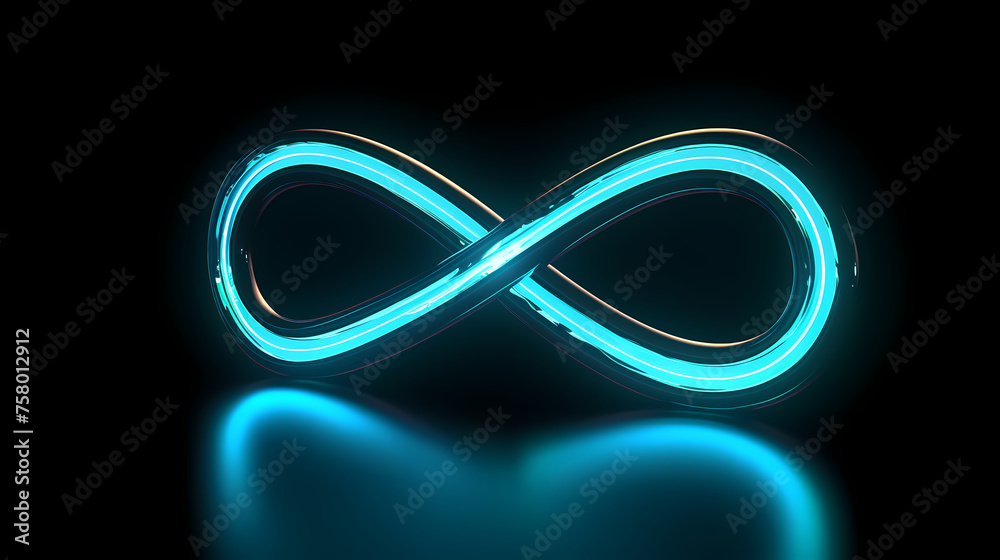 infinity sign, glowing sign infinity sign, glowing sign