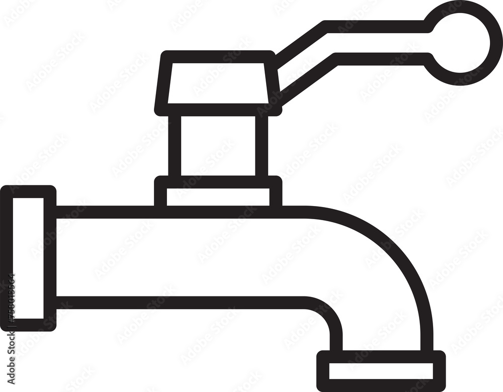 Faucet Line Icon Faucet Line Icon
