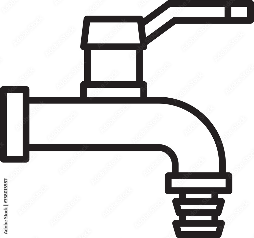 Faucet Line Icon Faucet Line Icon