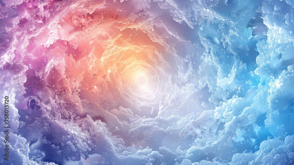 Surreal celestial tunnel in pastel tones Surreal celestial tunnel in pastel tones
