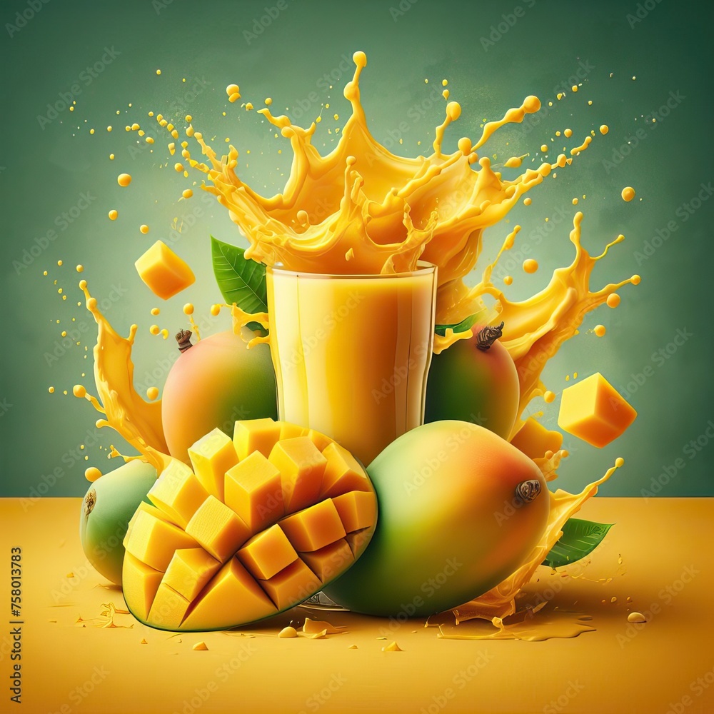 mango juice splash glass | wave swirl, Glass of Juice and Splashes ...
