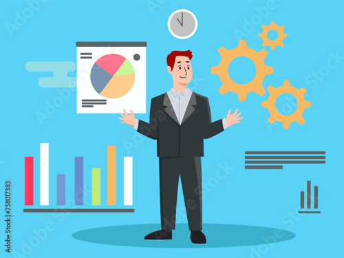 People presentation in office vector