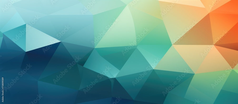 Polygonal with rectangles in green, blue, and orange for business design. Geometric Origami-style background with gradient. Polygonal with rectangles in green, blue, and orange for business design. Geometric Origami-style background with gradient.