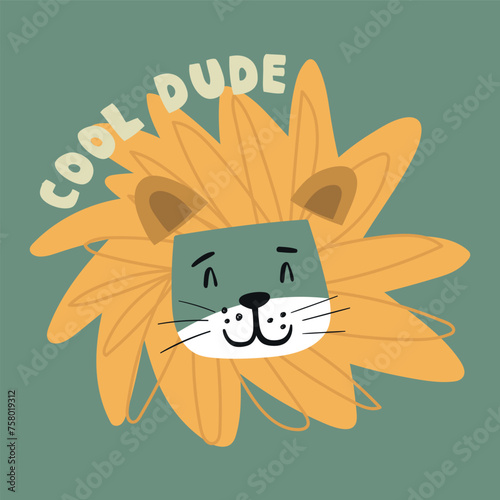 cartoon lion vector illustration