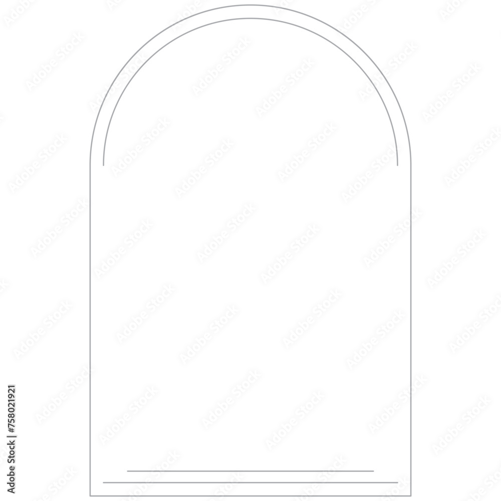 Monoline Arch Frame Illustration Monoline Arch Frame Illustration