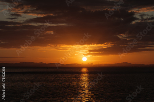Sunset over lake Ometepe in Nicaragua