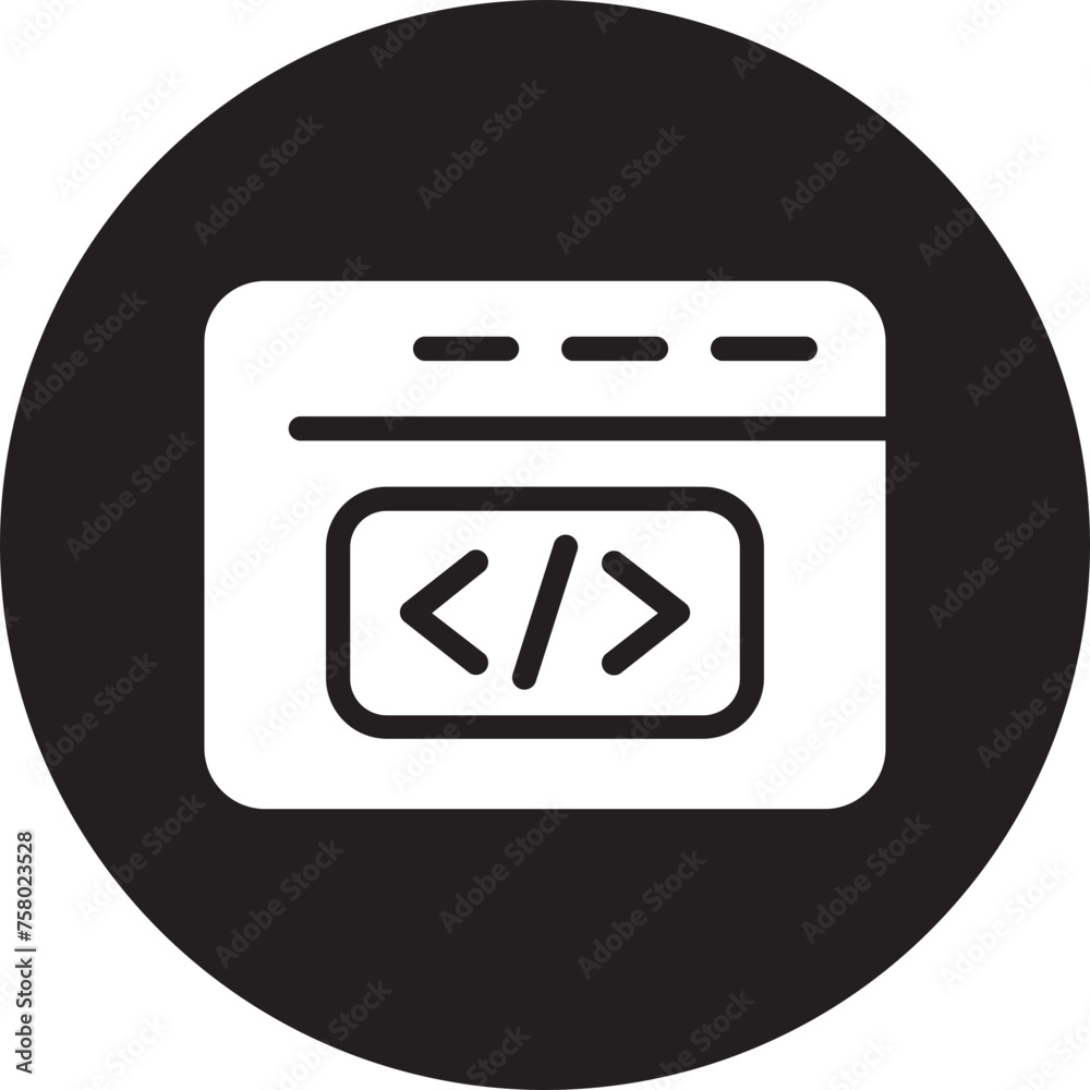 coding glyph icon